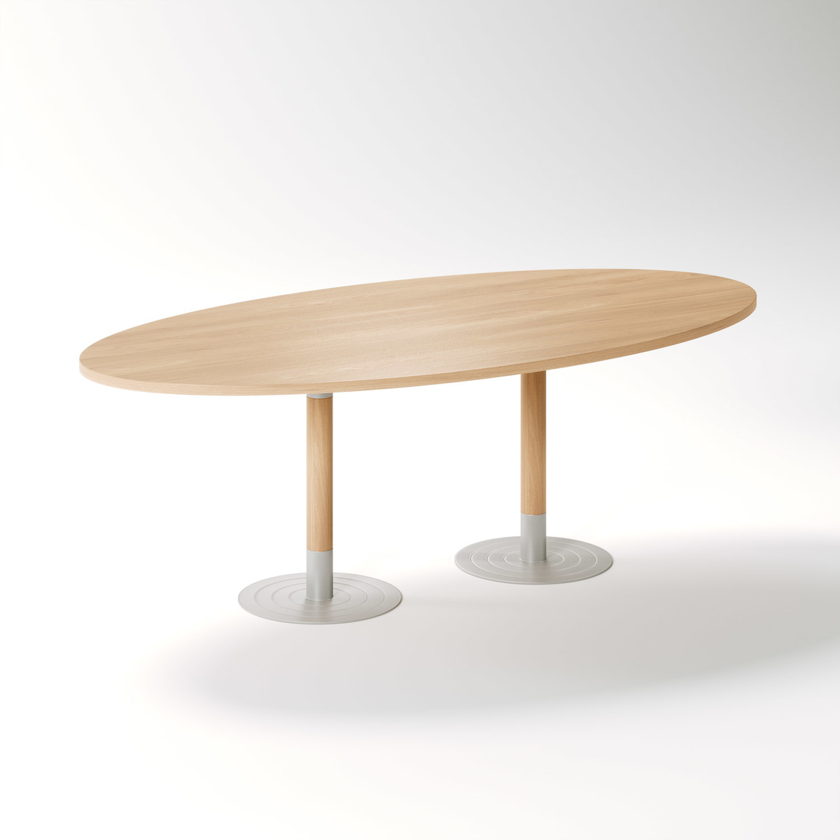 Stem Oval Table - Twin Pedestal